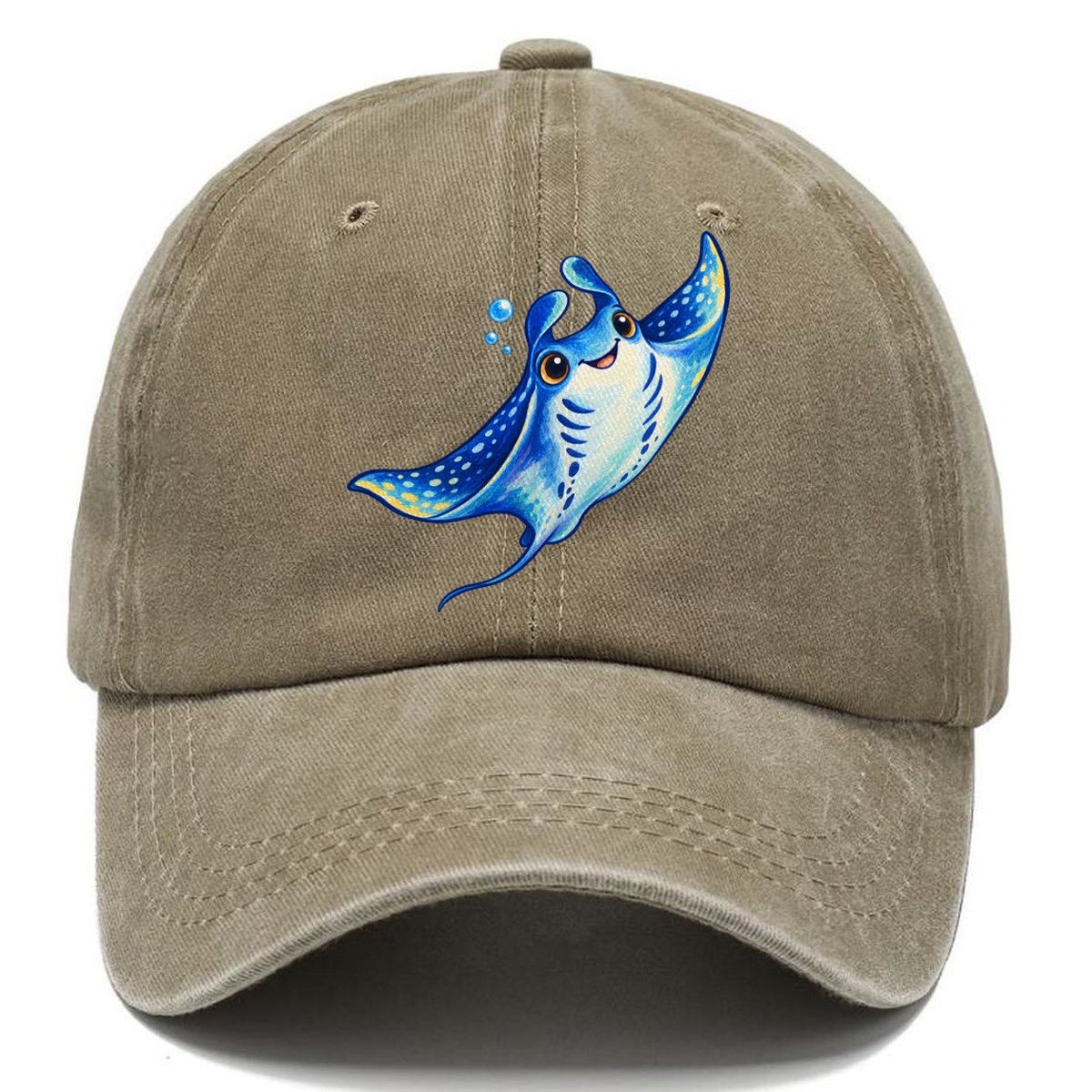 Manta Ray Upward Glide Sea Sprite Classic Cap – Warm Sand