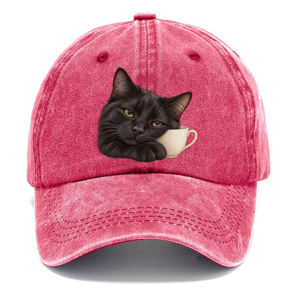 Black Cat Teacup Companion Pastimes Companions Classic Cap – Pomegranate Blush