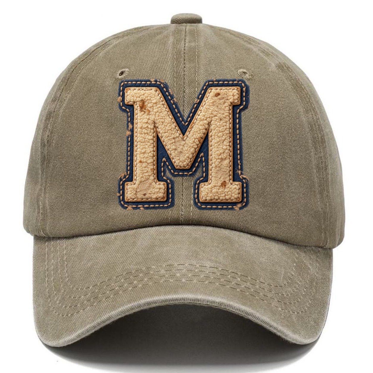 Varsity Chenille M Monogram Classic Cap – Warm Sand