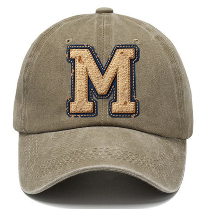 Varsity Chenille M Monogram Classic Cap – Warm Sand