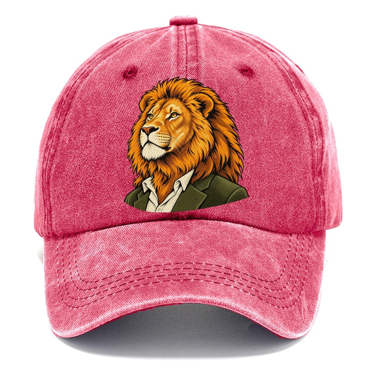 Lion in Suit Portrait Classic Cap – Pomegranate Blush