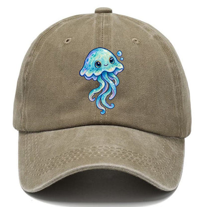 Jellyfish Upward Drift Sea Sprite Classic Cap – Warm Sand