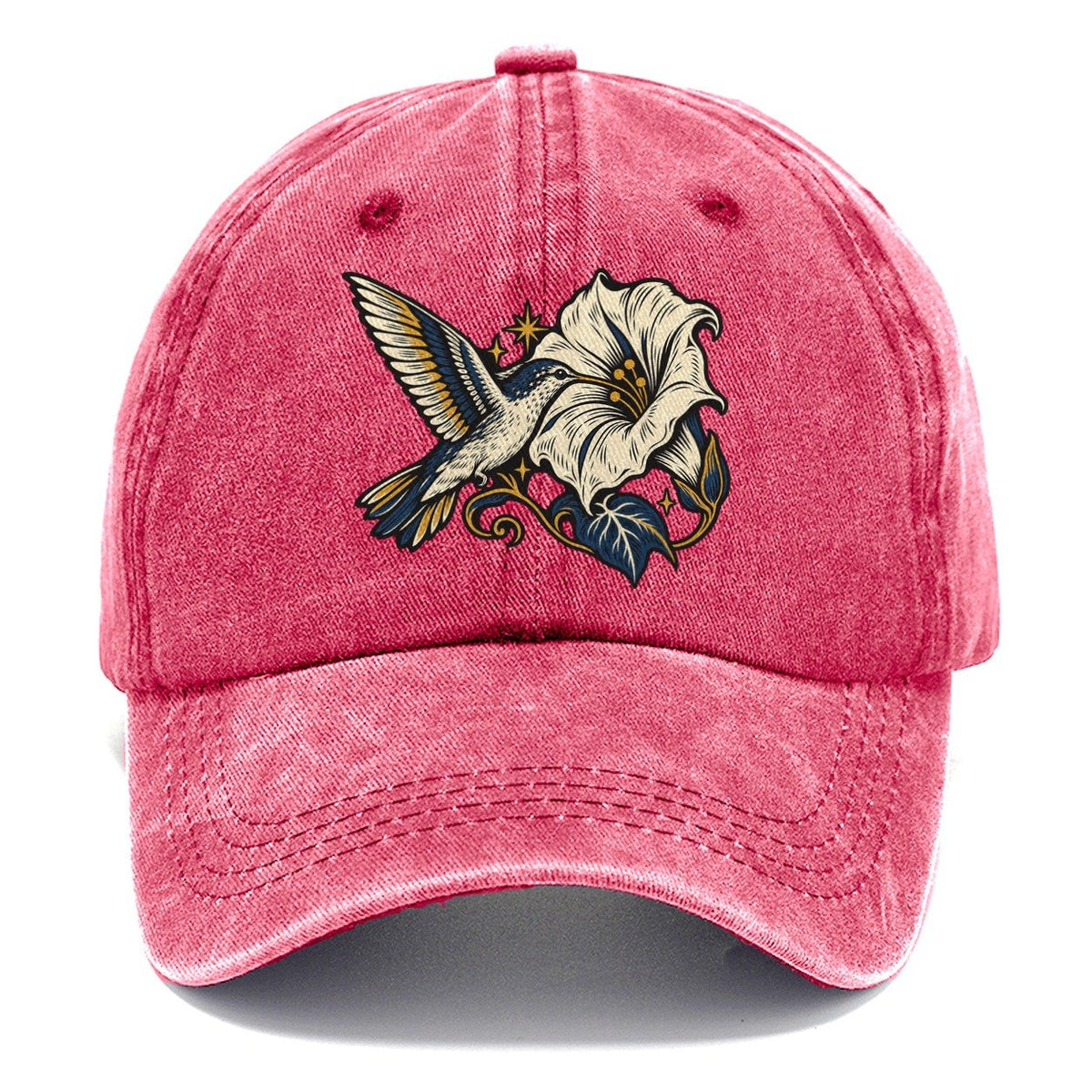 Hummingbird Night Flower Sundown Familiars Classic Cap – Pomegranate Blush