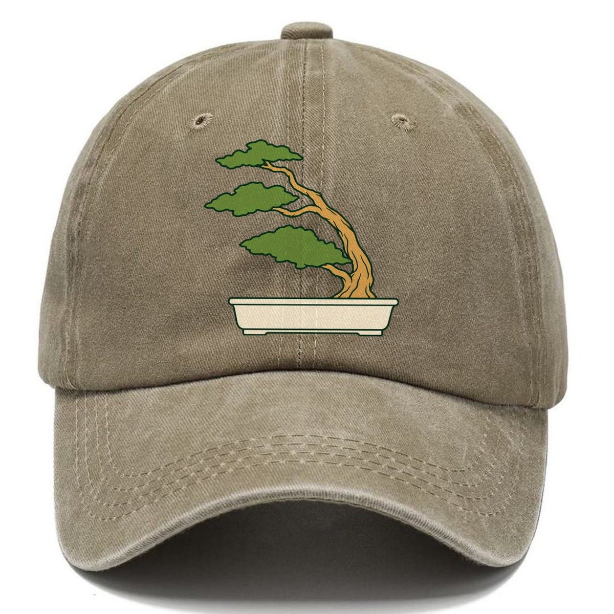 Windswept Juniper Form Bonsai Classic Cap – Warm Sand