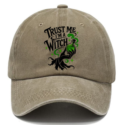 Trust Me I Am A Witch Slogan Witch Magic Classic Cap – Warm Sand