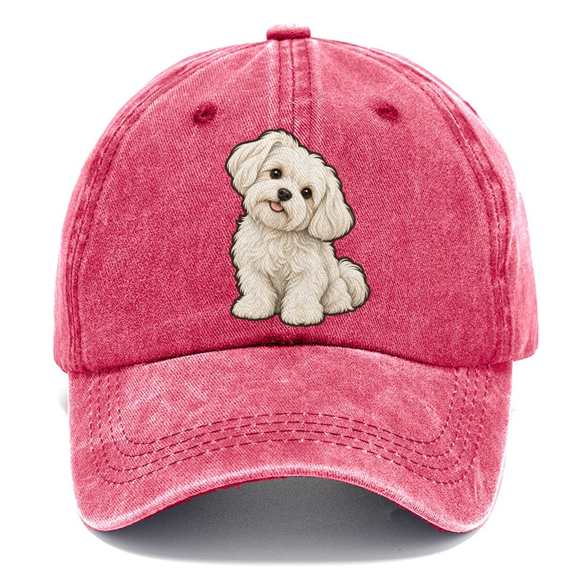 Maltese Head Tilt Fan Favorites Classic Cap – Pomegranate Blush