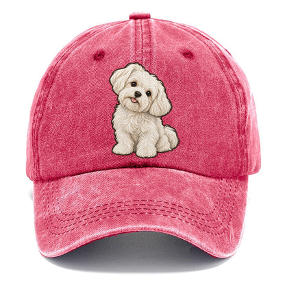 Maltese Head Tilt Fan Favorites Classic Cap – Pomegranate Blush