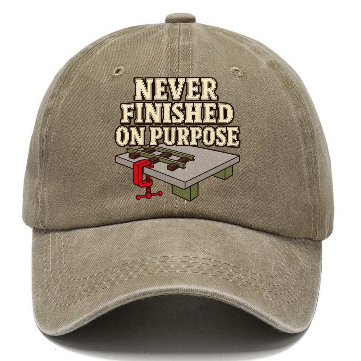 Never Finished On Purpose Model Railways Classic Cap – Warm Sand