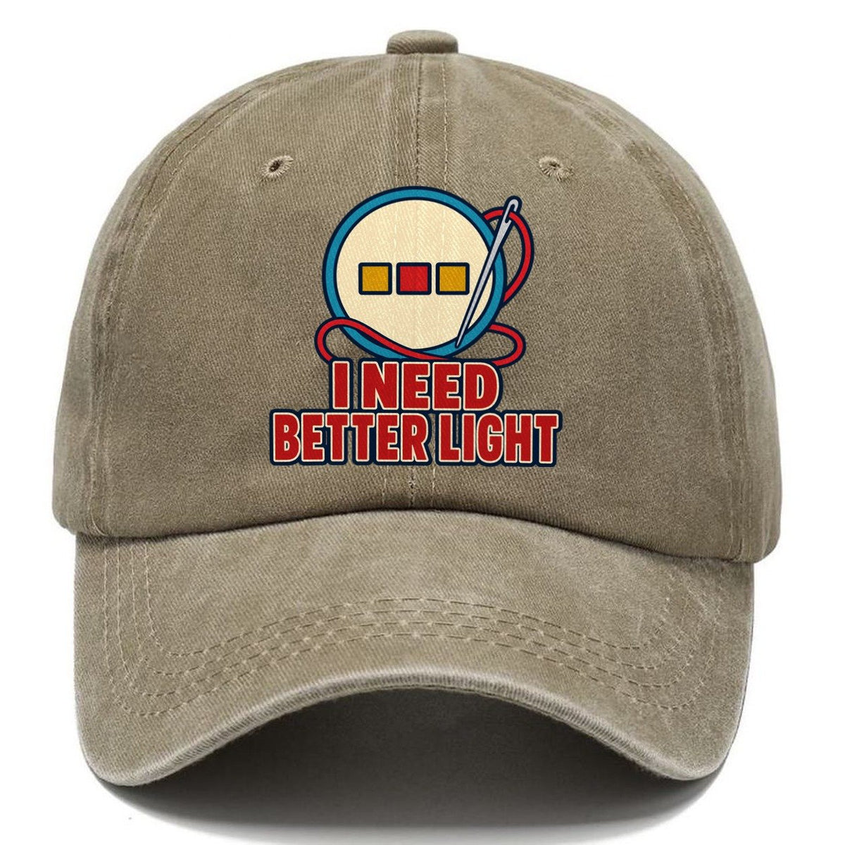 I Need Better Light And Needlework Classic Cap – Warm Sand