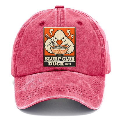 Duck Shio Slurp Club Classic Cap – Pomegranate Blush