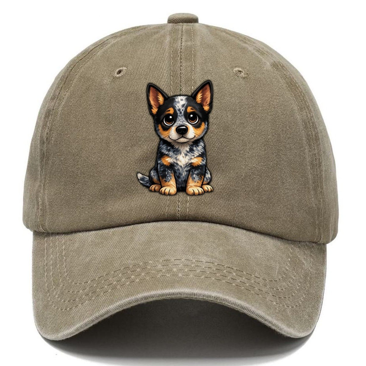 Australian Cattle Dog Sitting Sweetheart Classic Cap – Warm Sand