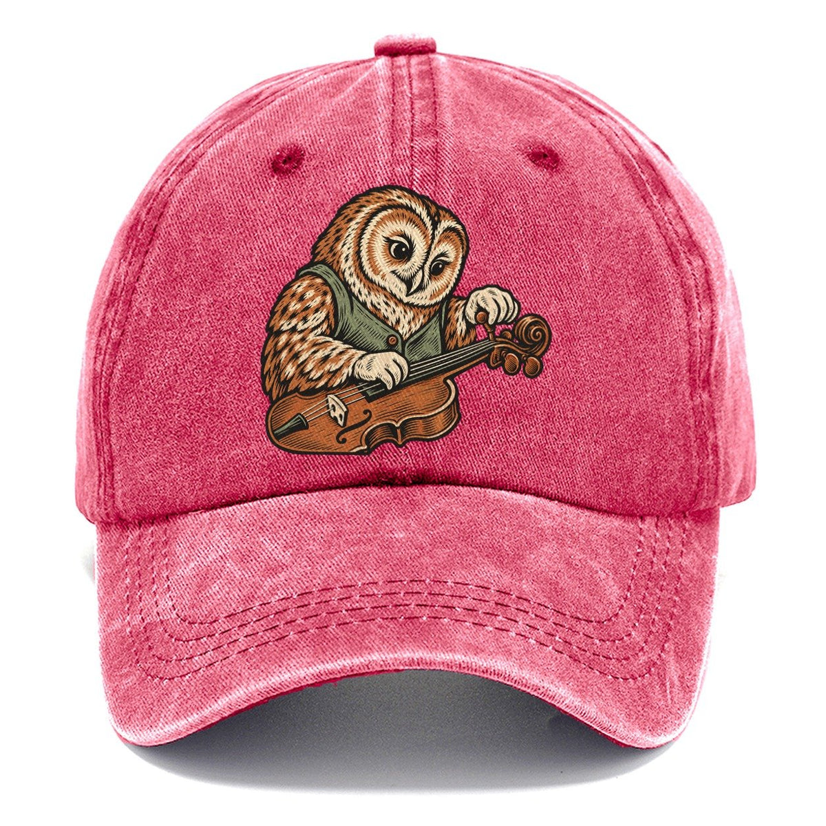 Owl Violin Repairer Sundown Familiars Classic Cap – Pomegranate Blush