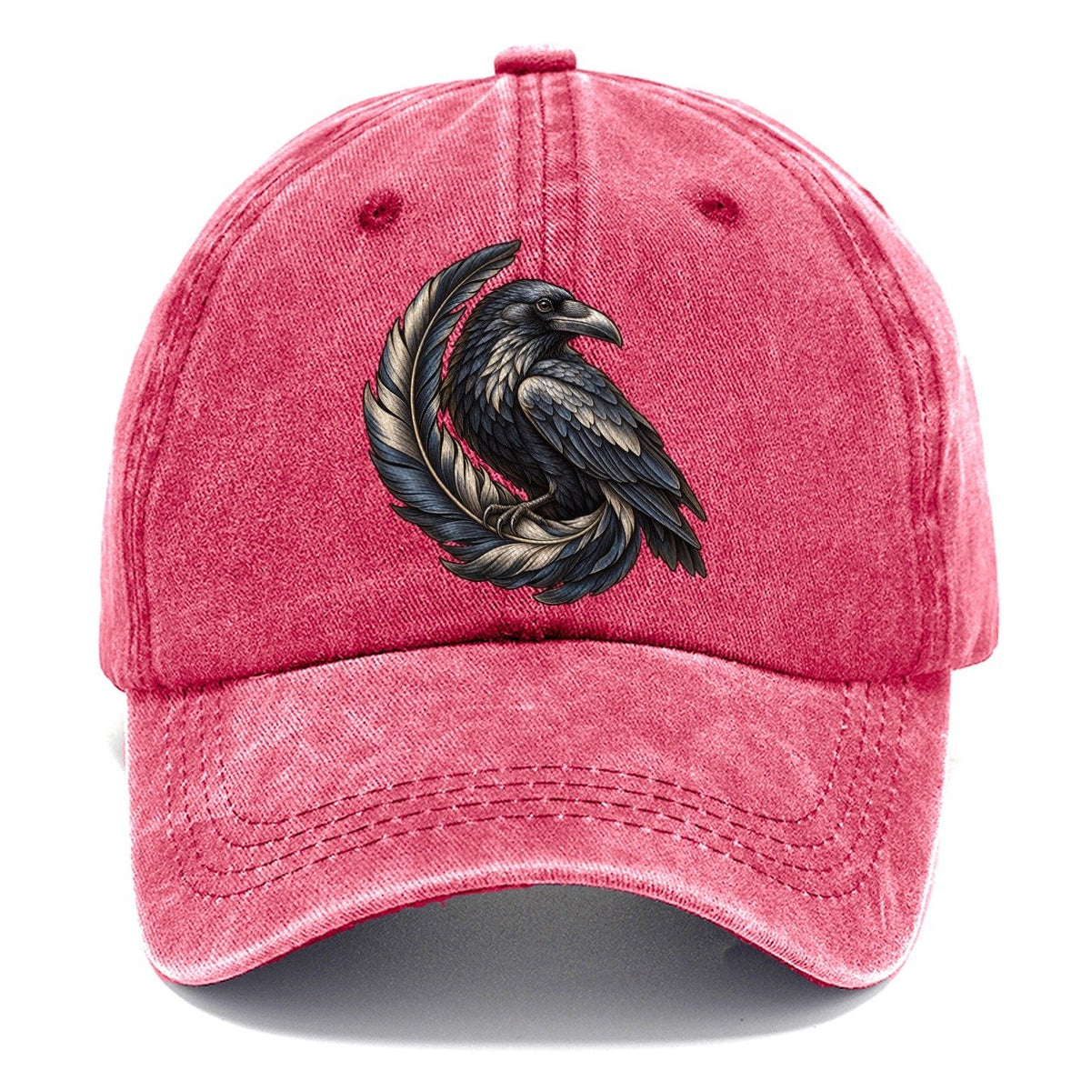 Raven Feather Spiral Everyday Originals Classic Cap – Pomegranate Blush