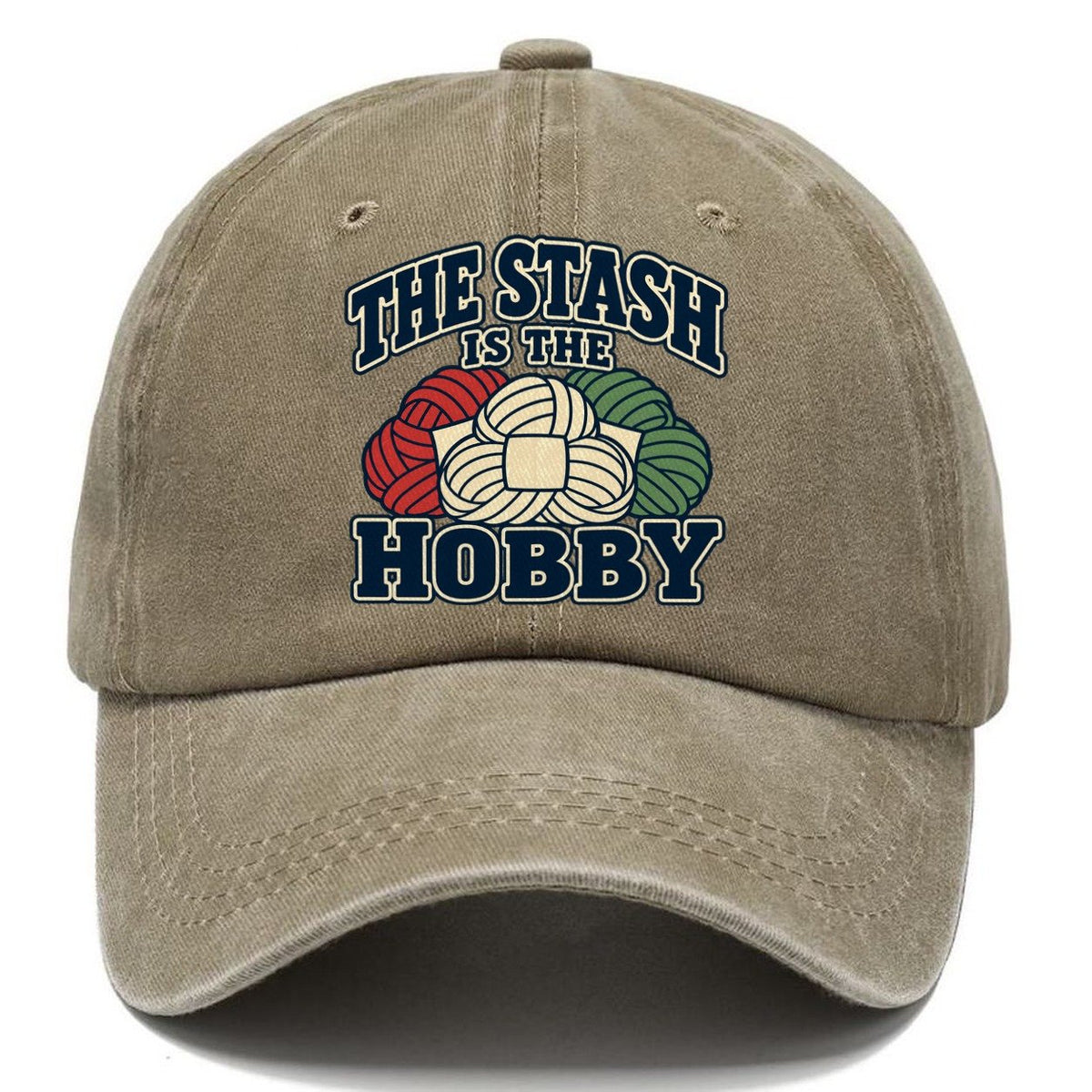 The Stash Is The Hobby Yarn Crafts Classic Cap – Warm Sand