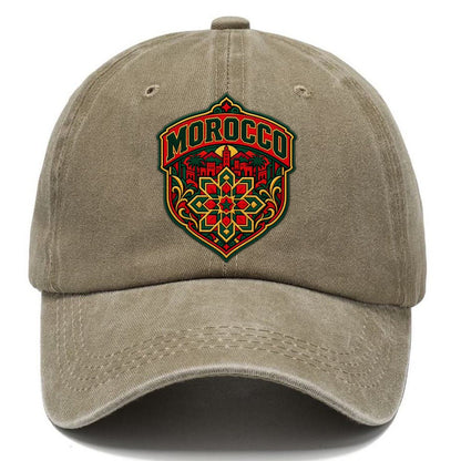 Morocco Retro Badge Country Logos Classic Cap – Warm Sand