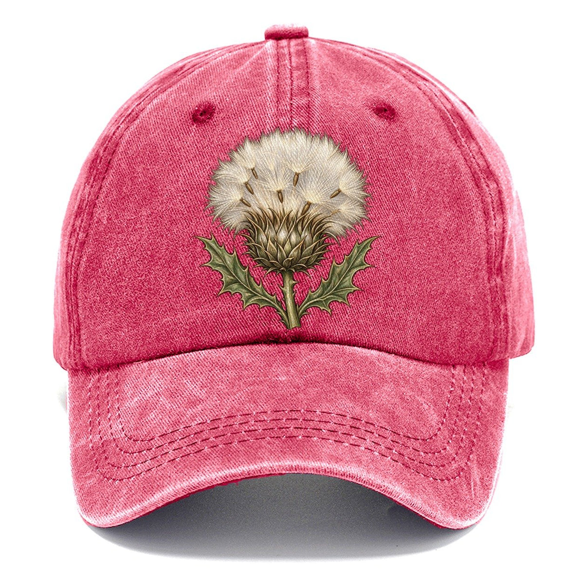 Thistle Silvery Seedhead Pastimes Companions Classic Cap – Pomegranate Blush