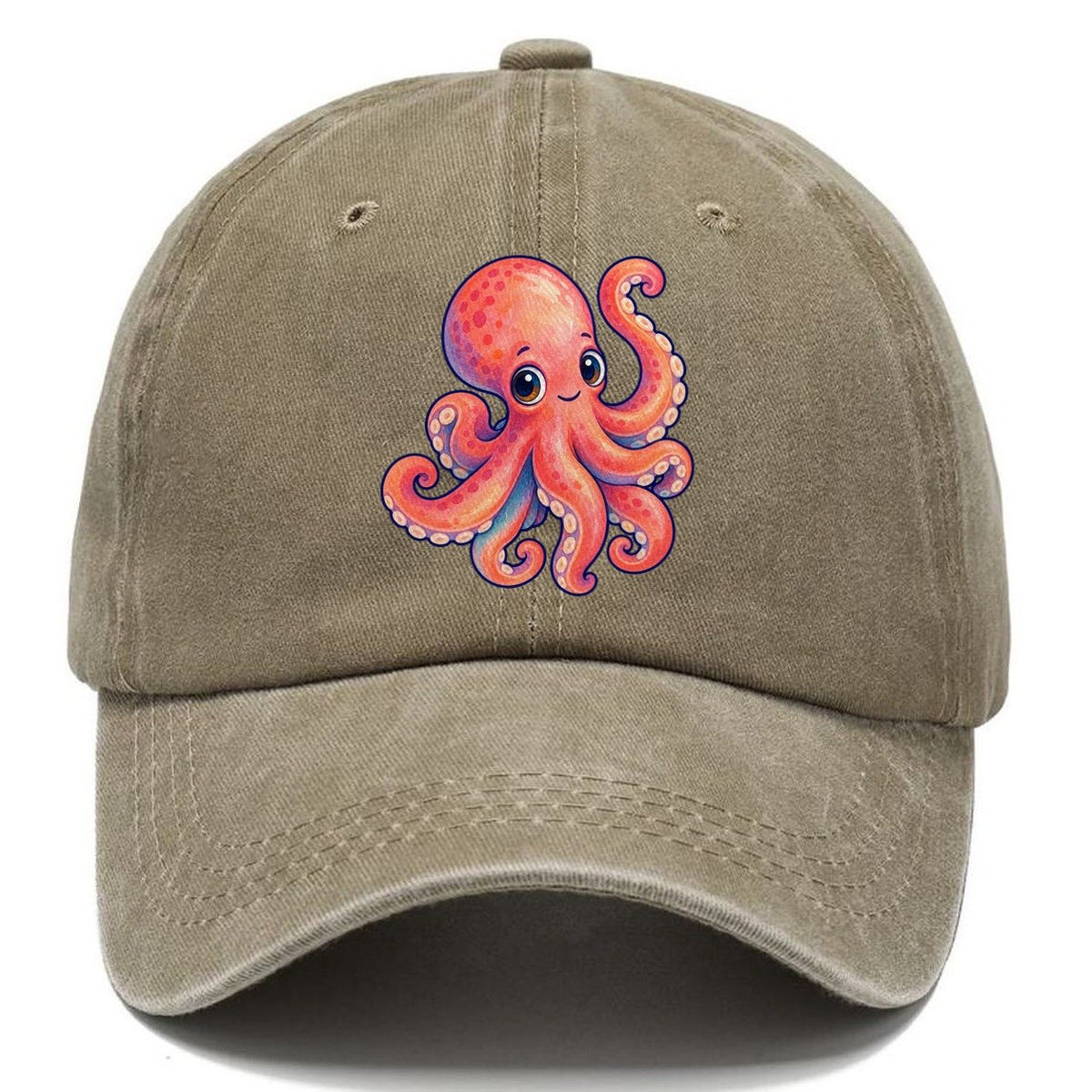 Octopus Tucked Curl Sea Sprite Classic Cap – Warm Sand