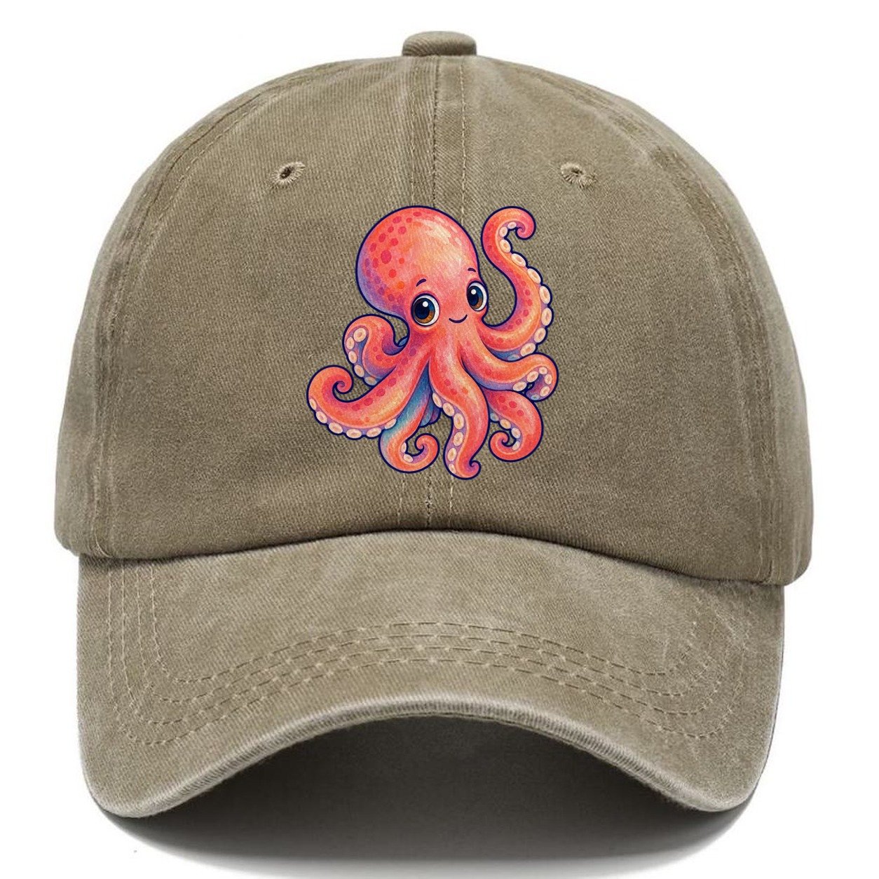Octopus Tucked Curl Sea Sprite Classic Cap – Warm Sand