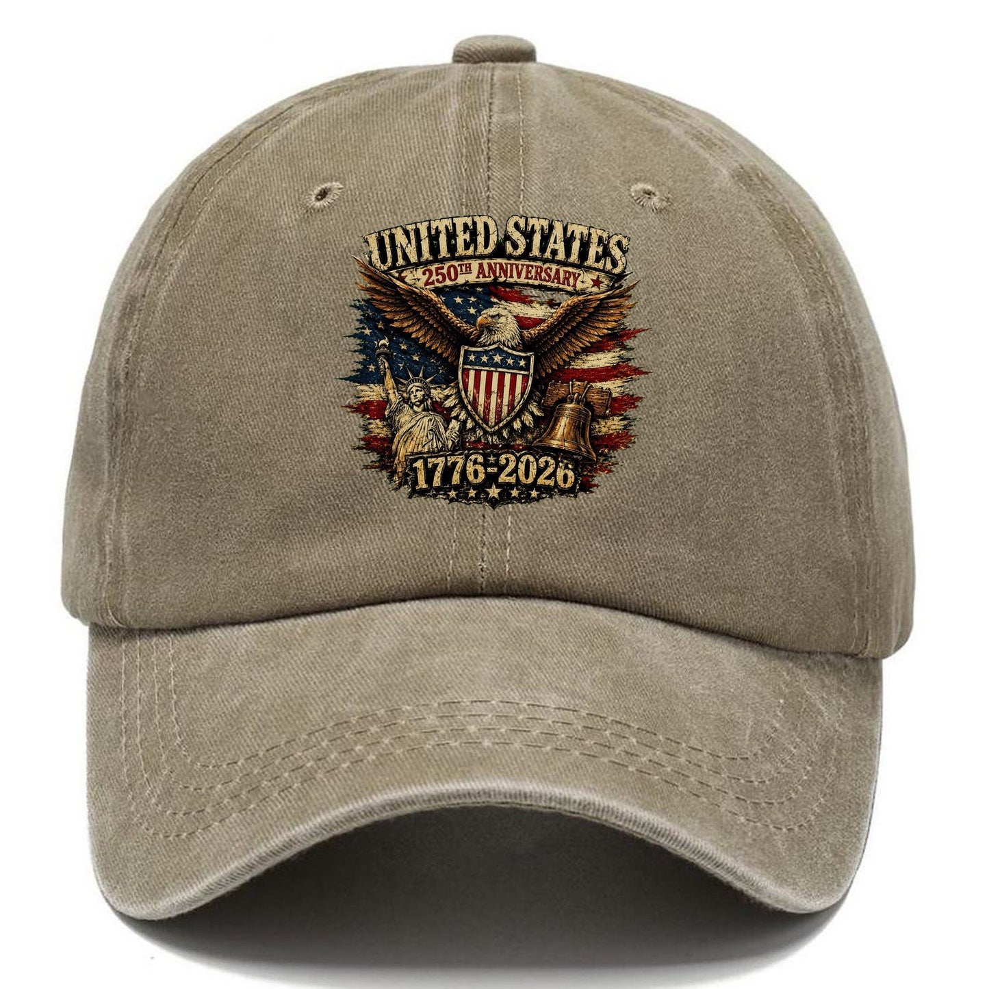 Us 250Th Emblem Classic Cap – Warm Sand