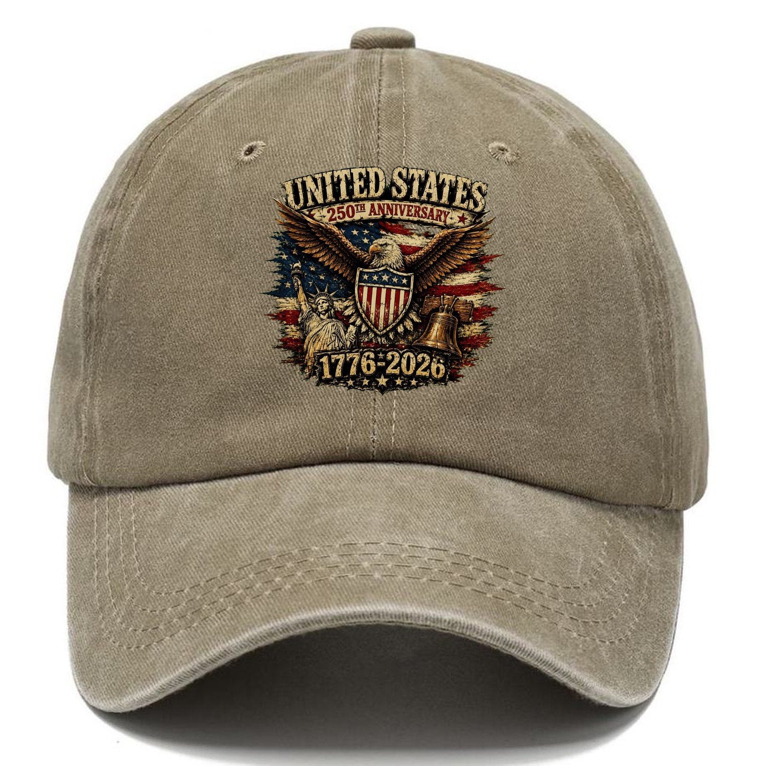 Us 250Th Emblem Classic Cap – Warm Sand