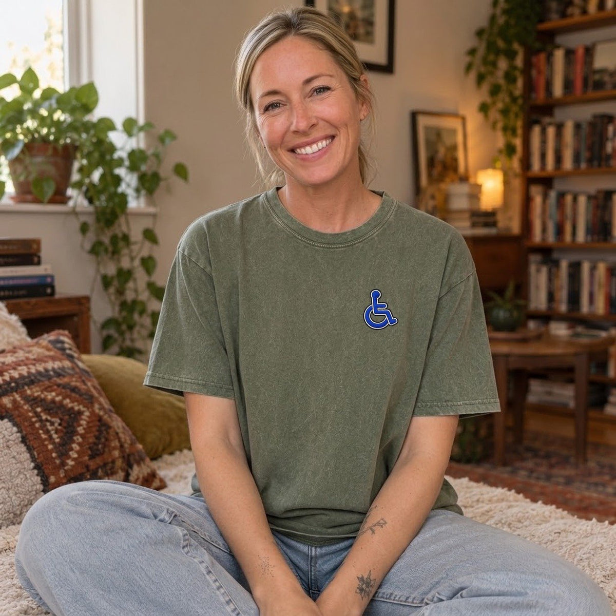 Army Green — worn by a model