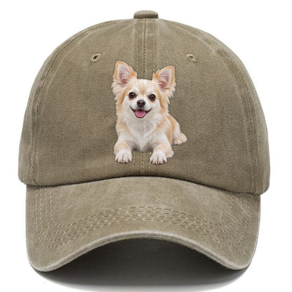 Chihuahua Lying Down Top Breeds Classic Cap – Warm Sand