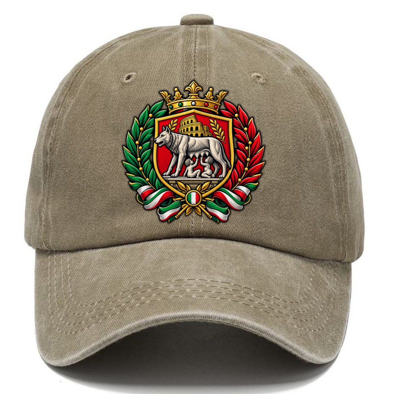 Italy Heraldic Crest Country Logos Classic Cap – Warm Sand