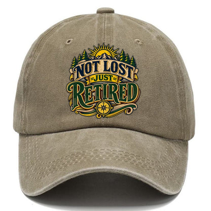 Not Lost Just Retired Retired Living Classic Cap – Warm Sand