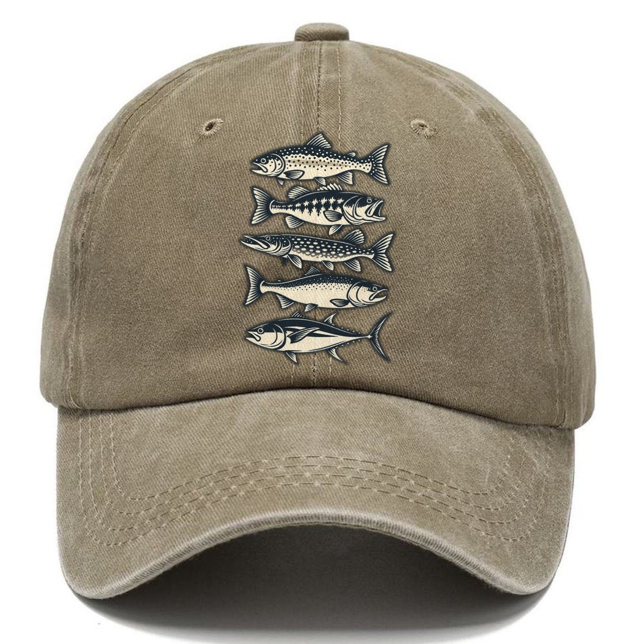 Fish School Stack Fishing Elegant Classic Cap – Warm Sand