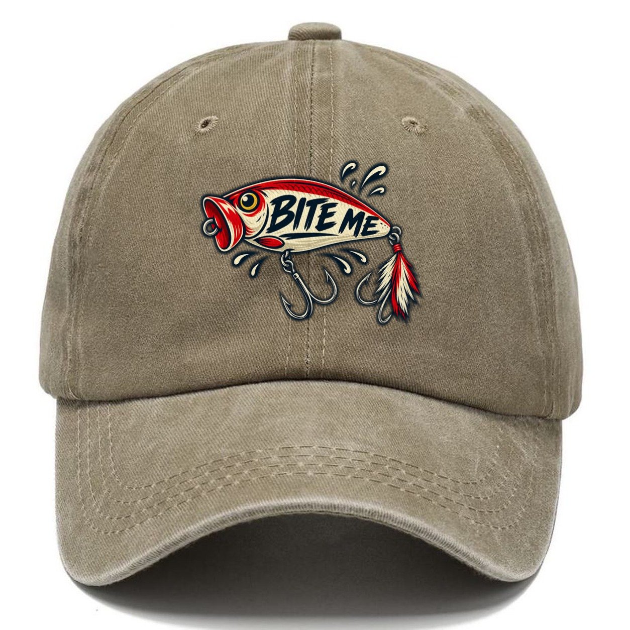 Bite Me Lure Fishing Elegant Classic Cap – Warm Sand