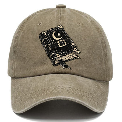 Clasped Spellbook Witch Magic Classic Cap – Warm Sand