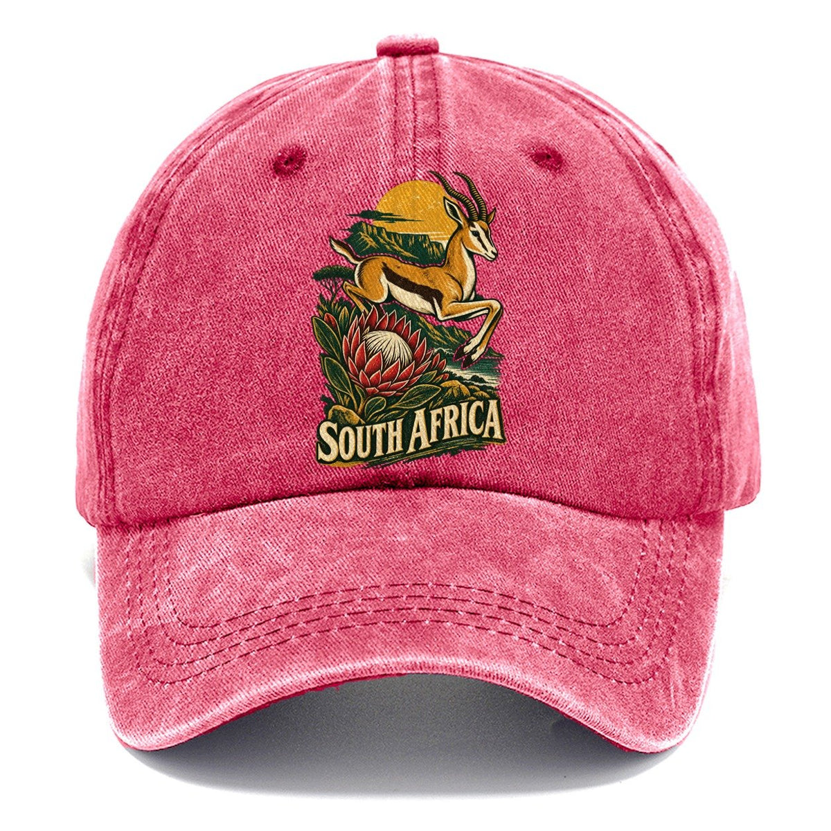 South Africa Springbok Protea Classic Cap – Pomegranate Blush