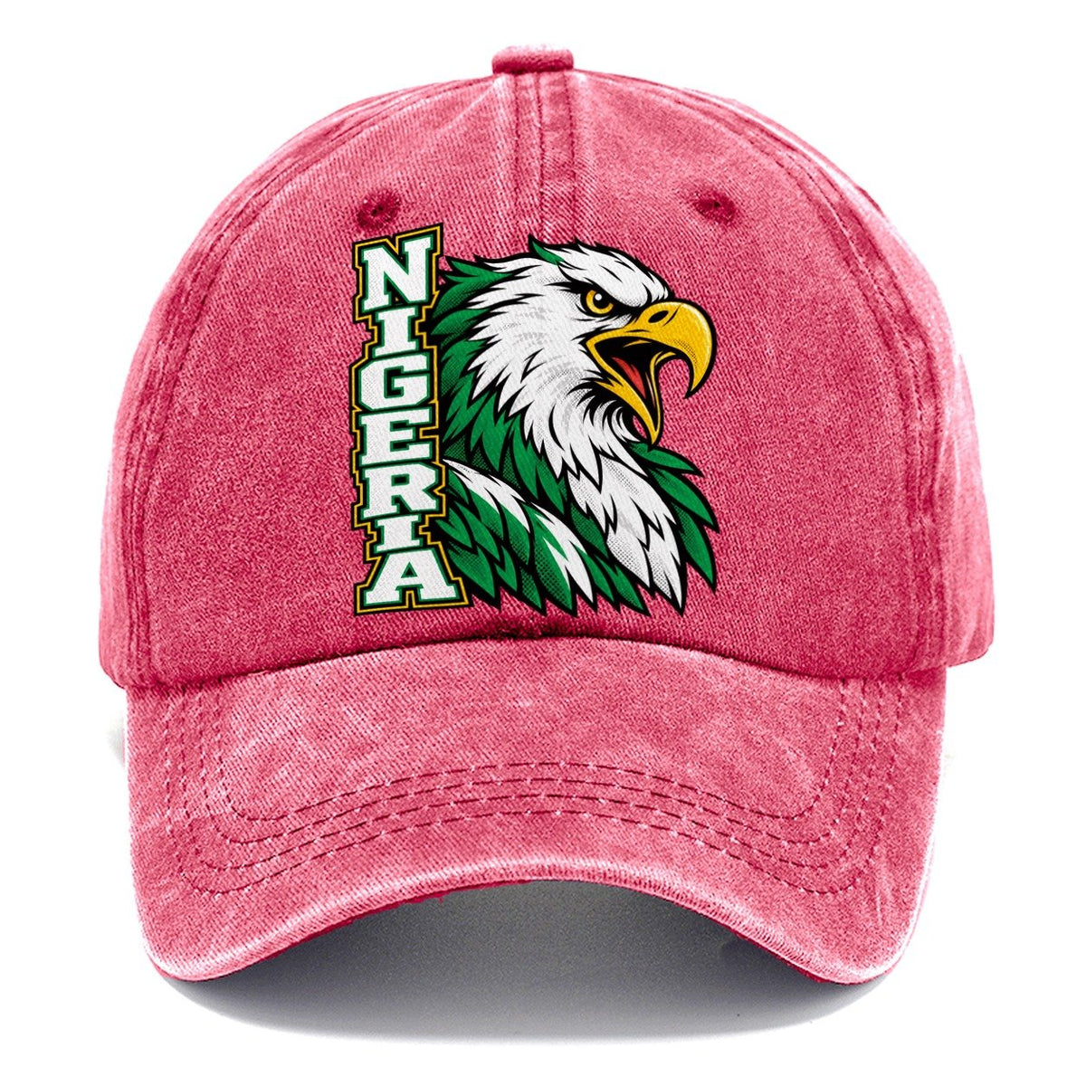 Nigeria Pop Art Badge Classic Cap – Pomegranate Blush