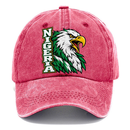 Nigeria Pop Art Badge Classic Cap – Pomegranate Blush
