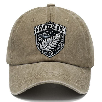 New Zealand Retro Badge Country Logos Classic Cap – Warm Sand