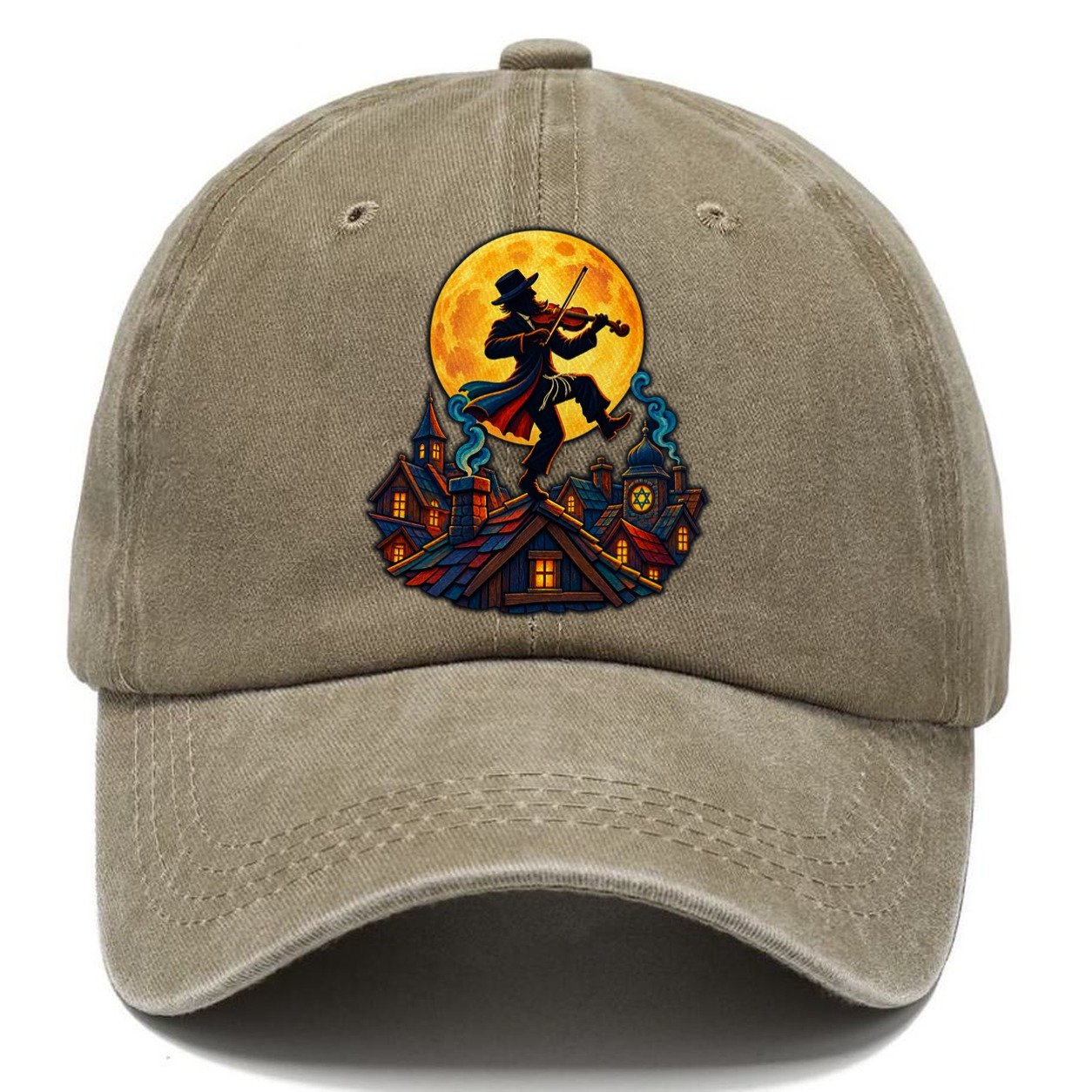 Shtetl Fiddler Roof Judaism Heritage Classic Cap – Warm Sand