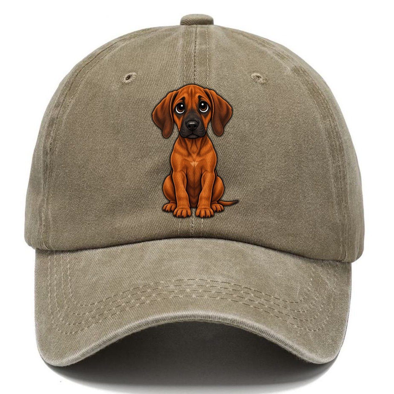 Rhodesian Ridgeback Sitting Sweetheart Classic Cap – Warm Sand