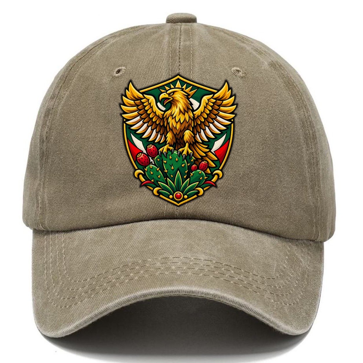 Mexico Minimal Emblem Country Logos Classic Cap – Warm Sand