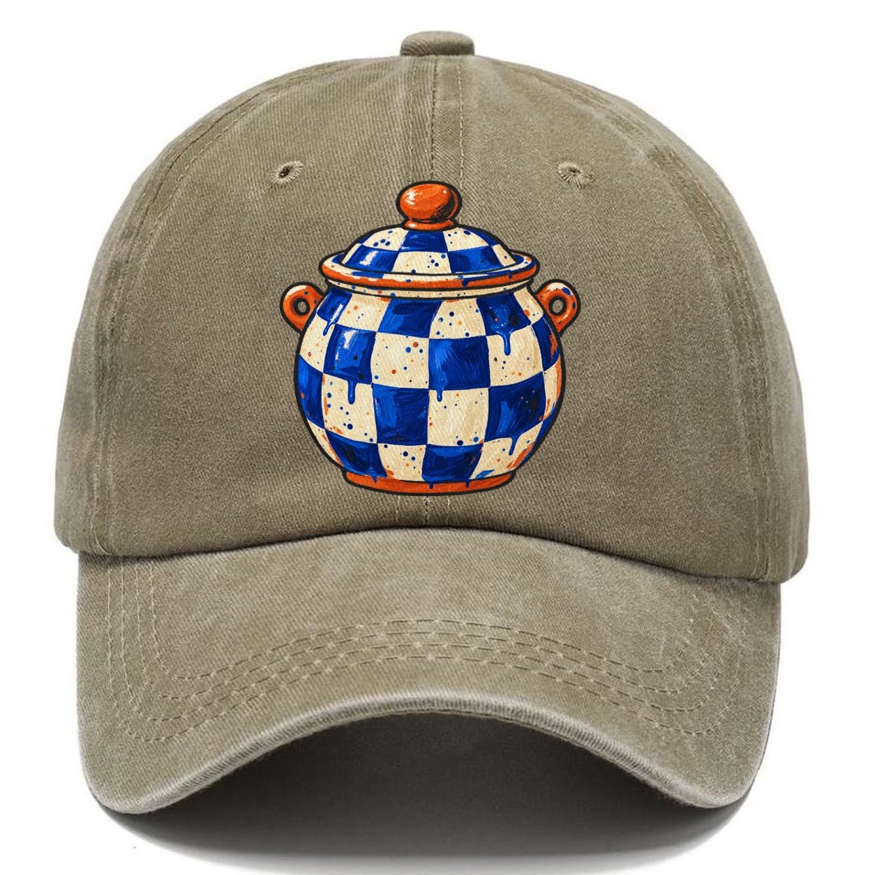 Checker Glaze Jar Clay Color Makers Classic Cap – Warm Sand