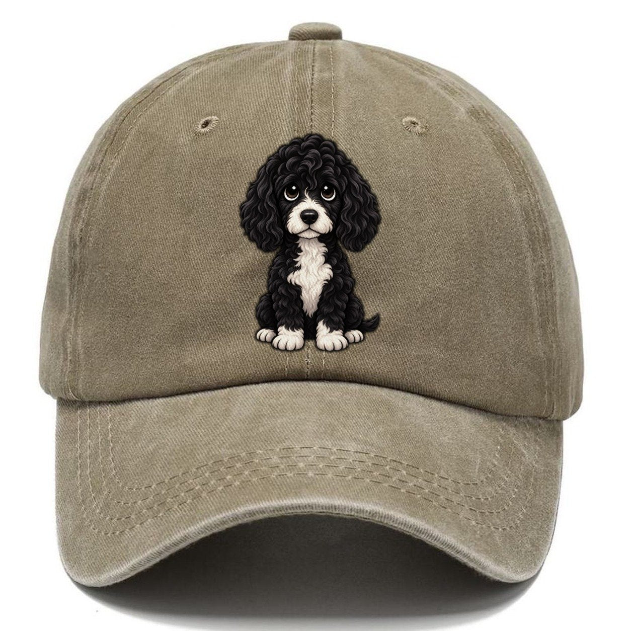 Portuguese Water Dog Sitting Sweetheart Classic Cap – Warm Sand