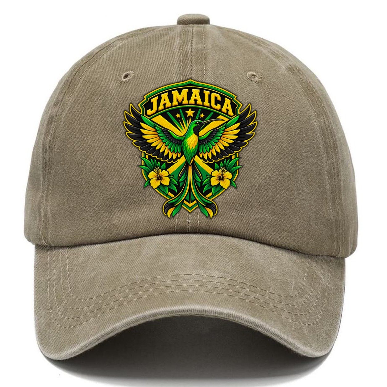Jamaica Retro Badge Country Logos Classic Cap – Warm Sand