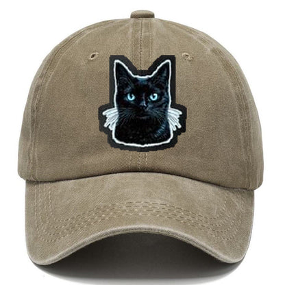 Golden Eyed Black Cat V2 Classic Cap – Warm Sand