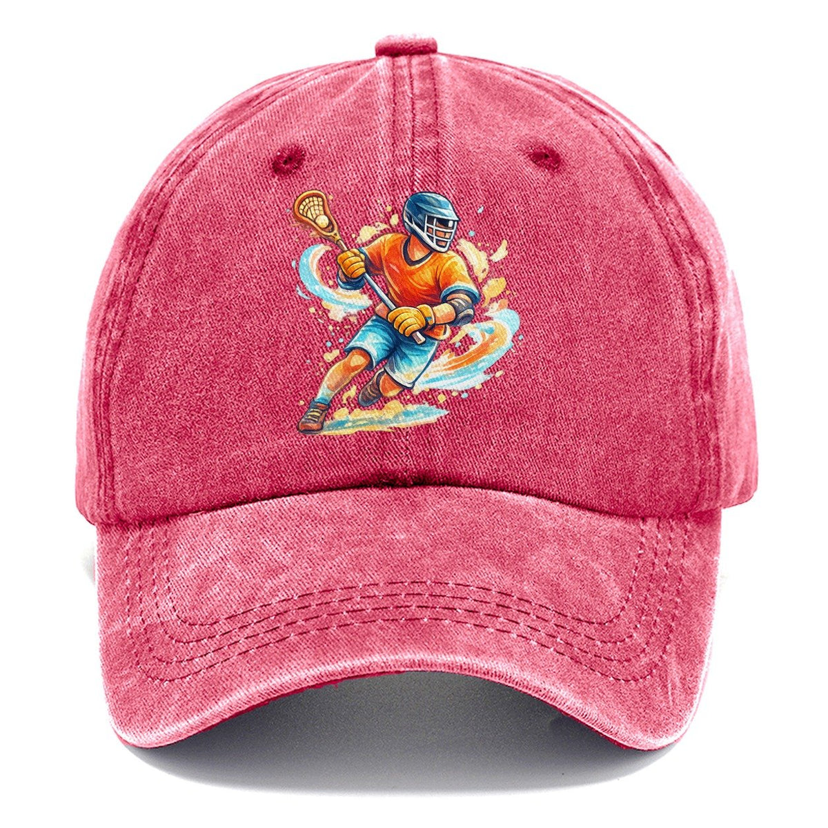 Lacrosse Player Cradling Stick Classic Cap – Pomegranate Blush