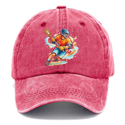 Lacrosse Player Cradling Stick Classic Cap – Pomegranate Blush