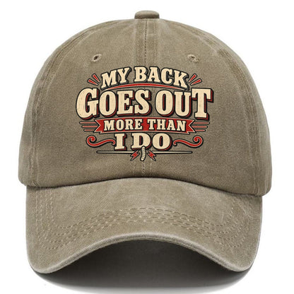 My Back Goes Out More Than I Do American Wit Classic Cap – Warm Sand