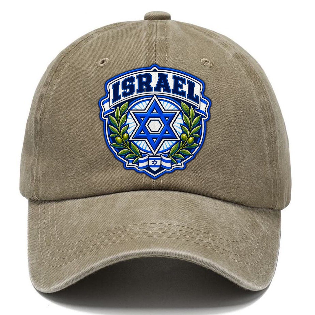 Israel Retro Badge Country Logos Classic Cap – Warm Sand