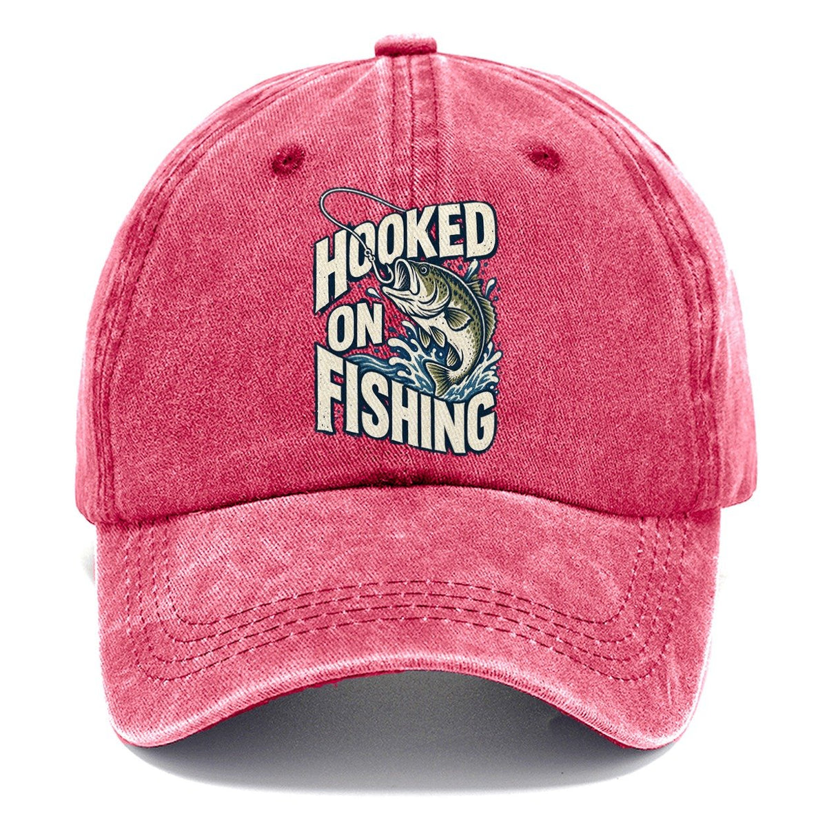 Hooked on Fishing Bass Classic Cap – Pomegranate Blush