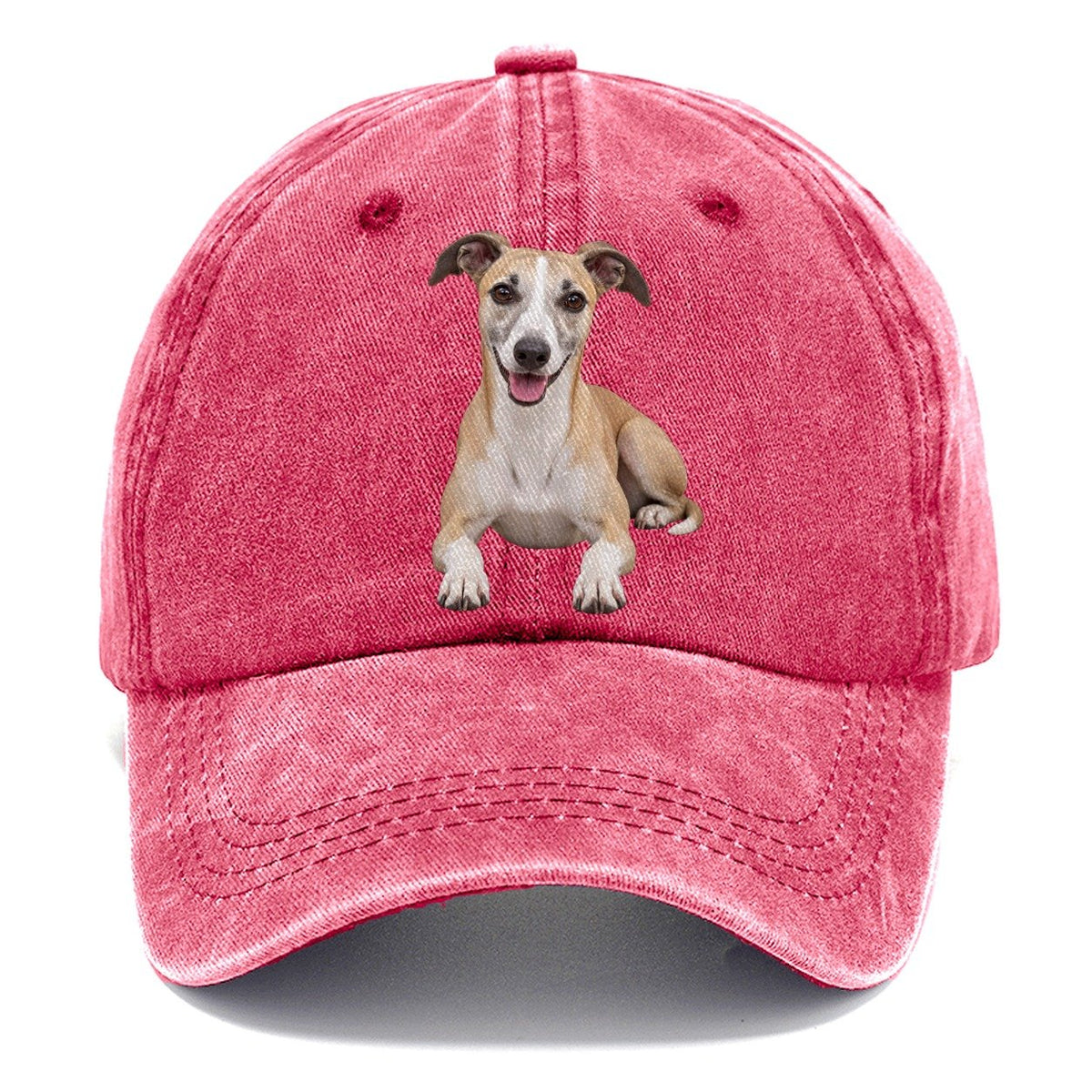 Whippet Lying Down Top Breeds Classic Cap – Pomegranate Blush