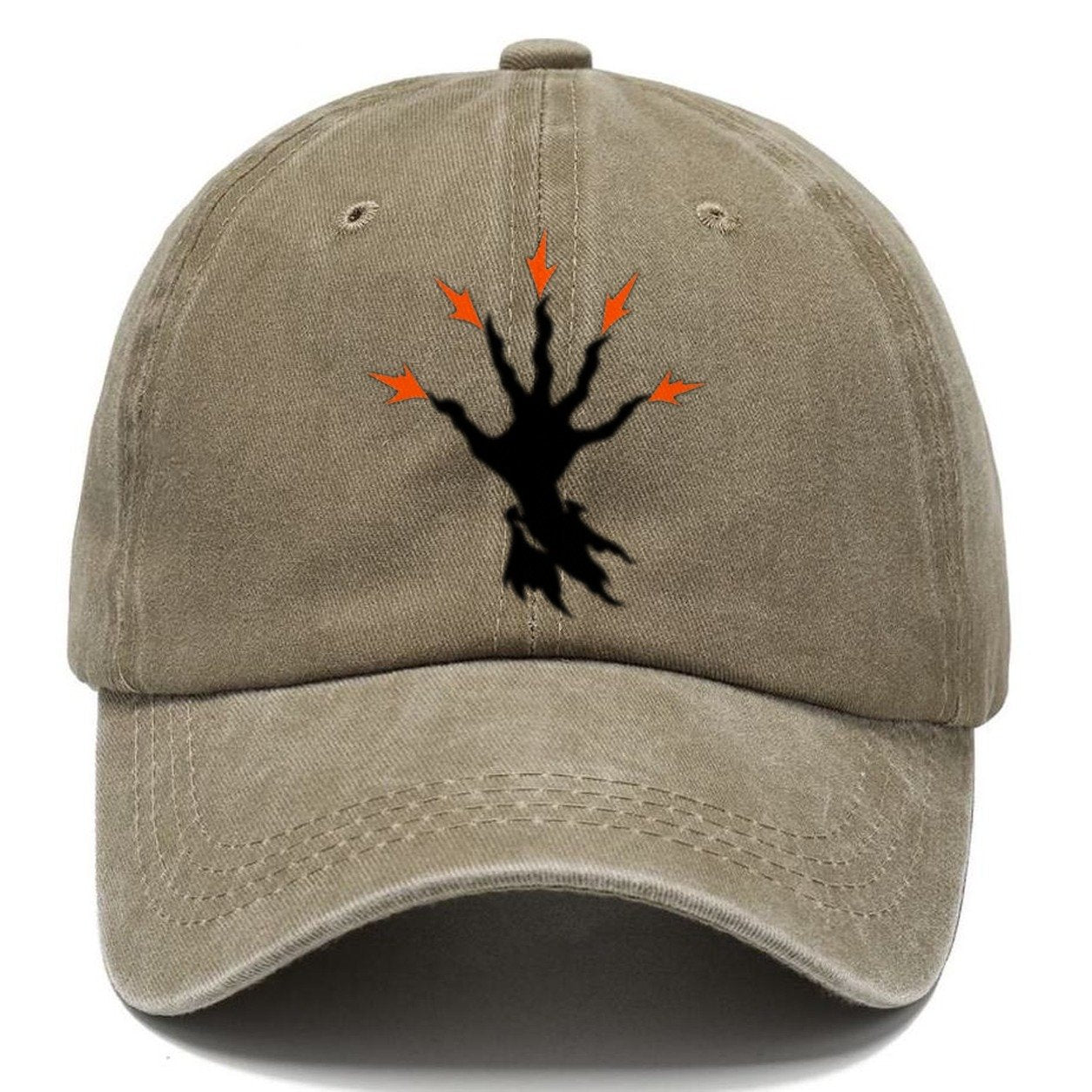 Spellcasting Hand With Sparks Witch Magic Classic Cap – Warm Sand