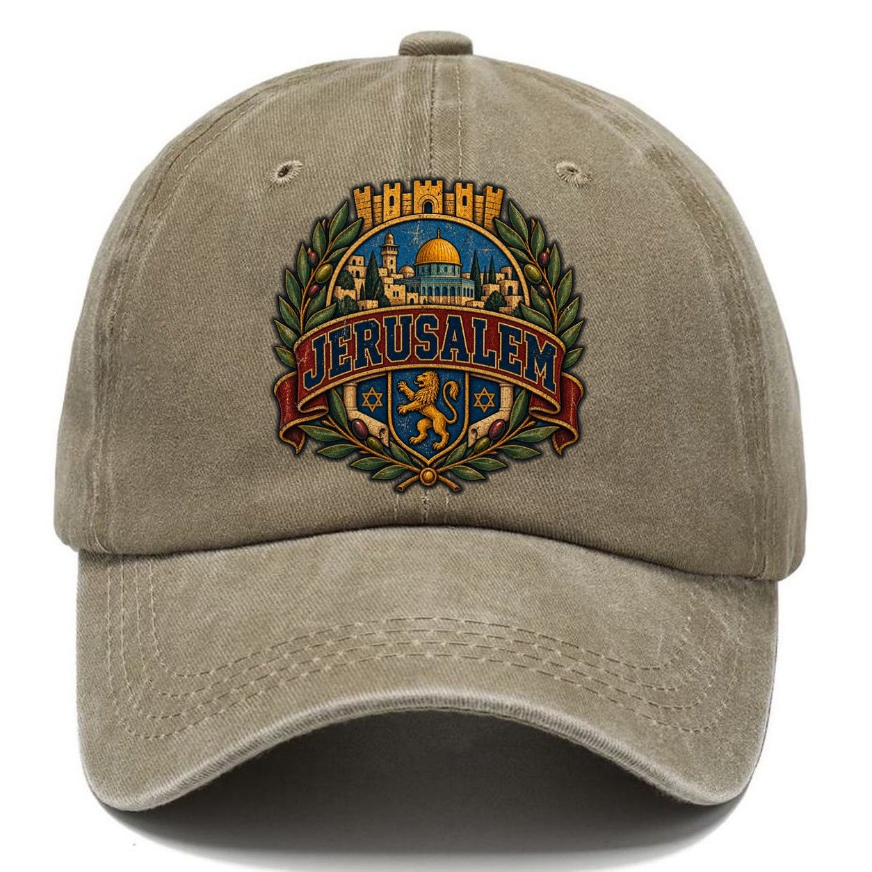 Collegiate Jerusalem Crest Jerusalem Classic Cap – Warm Sand